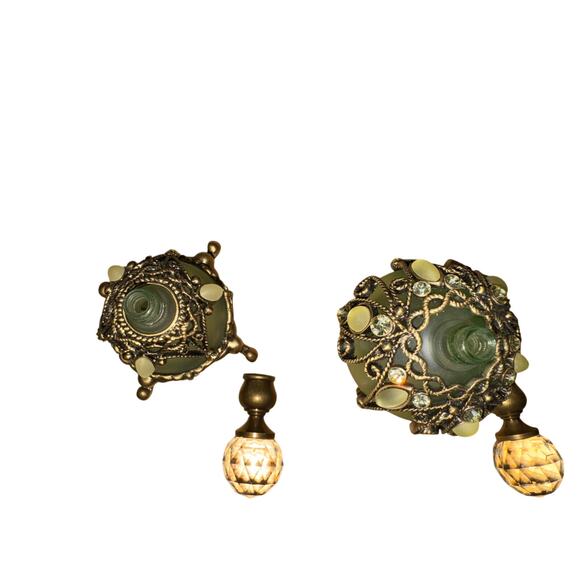 Perfume bottles / Vintage / Dispenser / Refill / Decanter / Green - Picture 5 of 6